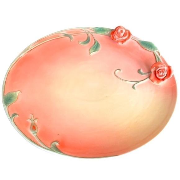 SORELLE servings plate, ceramic, rose design, excellent condition, no chips - Picture 4 of 6